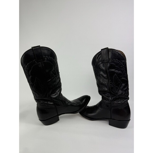 Vintage Laredo Montana Cowboy Western Boots Men's Sz 9 Toe Stitched Pattern - Picture 4 of 12